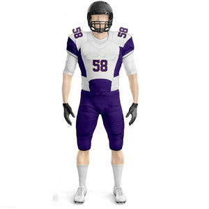 เครื่องแบบอเมริกันฟุตบอลสำหรับผู้ชายเครื่องแบบทีมพิมพ์ลายซับลิเมชันงานออกแบบโลโก้ได้ตามต้องการ - Product Image 2