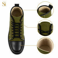 SUPER FORCE Chaussures de Randonnée Montantes Unisexe en Cuir Imperméables à Lacets pour le Désert, Bottes d'Entraînement Tactiques Camouflage