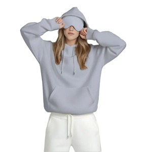 Sweat-shirt à capuche ample pour femme avec masque pour les yeux, sweat-shirt en polaire pour femme et homme, vêtements de sport - Product Image 2