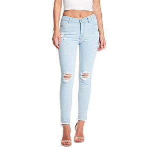 Vente en gros Pantalon en jean extensible pour femmes Pantalon en jean skinny Vêtements respirants Stock pour femmes Pantalon en jean respirant personnalisé - Product Image 5