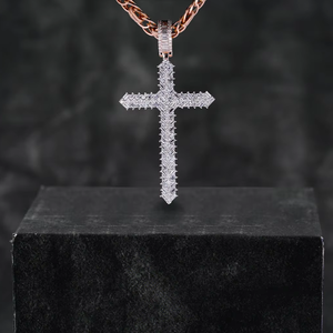 VVS Moissanite Diamond <b>Sterling</b> <b>Silver</b> 925 Fashion Luxury <b>Cross</b> Fine Jewelry D Color Hip Hop <b>Pendant</b> for men women - Product Image 1