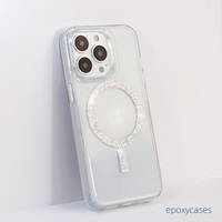 Shenzhen Offre Spéciale Fabrication Spécial Shinning Glitter Magnétique PC TPU Mobile Phone Case pour Iphone 15 14 pro max