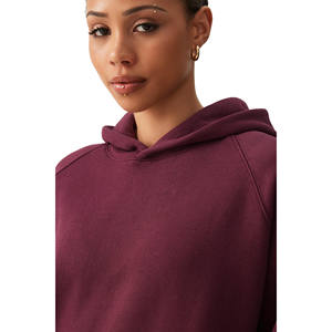 Survêtement en molleton à capuche pour femme, coupe classique, taille élastique, design 2-en-1, 100 % coton, respirant, écologique - Product Image 4