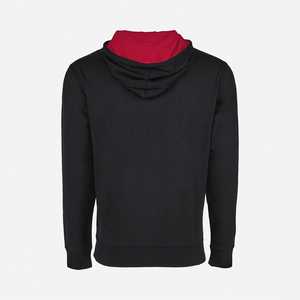 Sweat à capuche unisexe noir/rouge de haute qualité sweats à capuche vierges en éponge française sweat-shirt polaire imprimé logo personnalisé - Product Image 4