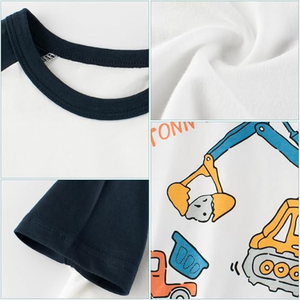 Enfant en bas âge garçon tricoté 100% coton t-shirt personnalisé Applique Boutique vêtements été enfants garçon vêtements chemises bas prix - Product Image 6