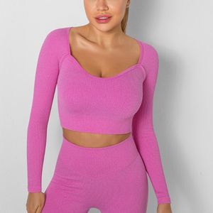 Conjunto de yoga sostenible ecológico para mujer Camiseta de manga larga para mujer - Product Image 4