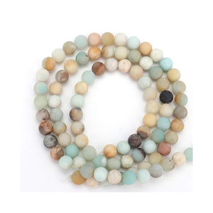 Perles de pierre amazonite, collier de pierres précieuses lisses, pierres de guérison, cristal naturel, grossiste - Product Image 1