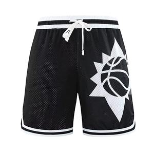 Vêtements de sport de haute qualité en vrac toile hommes personnalisé solide Basketball Shorts Style Vintage respirant taille élastique - Product Image 3