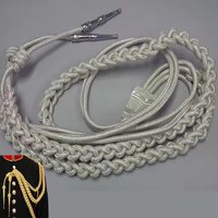 Aiguillette Seragam Putih Umum Berkualitas Tinggi Internasional ZIWA, Tali Logam Berlapis Ujung Perak, Kepang Metalik, Tekstil Rumah Kustom