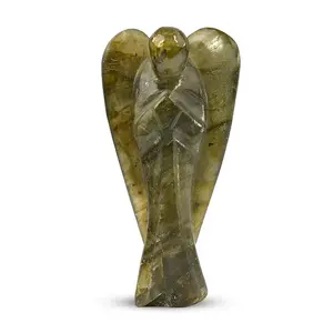 도매 천연 보석 labrodite 1 인치 조각 수제 크리스탈 천사 크리스탈 치유 돌 천사 판매