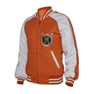 Blouson universitaire en toile à col montant personnalisé avec logo pour homme, style urbain, hiver, vente en gros - Product Image 6