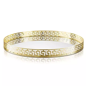 Plateau de service tendance pour la maison, l'hôtel, la cuisine, le restaurant, plateau de service décoratif de couleur or, design moderne, plateau de service ovale en métal - Product Image 6