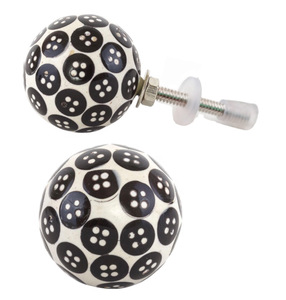 Modern <b>Black</b> Button Resin Bone Horn Brass Wood Drawer <b>Door</b> Cabinet <b>Knobs</b> & Pull Handle Export Quality for Kitchen & Bedroom Use - Product Image 2