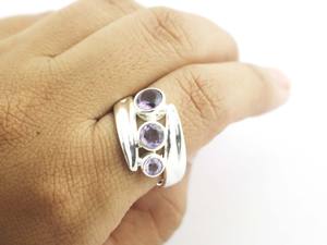 Amethyst <b>Silver</b> <b>Ring</b> February Birthstone <b>Ring</b> 925 Sterling <b>Silver</b> Engagement <b>Ring</b> Gift - Product Image 3