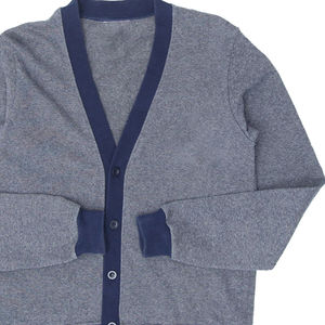 Pull cardigan décontracté unisexe de style vintage pour logo brodé personnalisé, esprit scolaire, sports, tricot d'hiver - Product Image 5