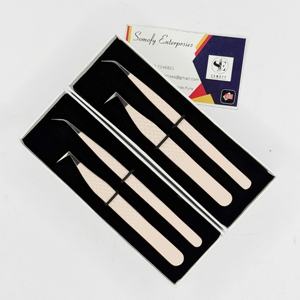 แหนบต่อขนตาสแตนเลสญี่ปุ่นแบบมืออาชีพ สีนู้ด ปลายไมโครไฟเบอร์ ยั่งยืน - Product Image 4