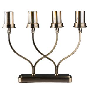 Bougeoir en acier inoxydable de couleur argent, Design tendance pour la maison, l'hôtel, le Restaurant - Product Image 3