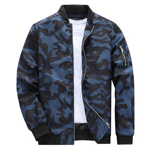 Blouson aviateur Logo personnalisé Fabricant OEM |   Veste d'hiver décontractée classique à fermeture éclair |   Vêtements de rue épais, imperméables et écologiques - Product Image 1