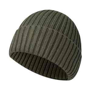 Bonnet d'hiver tricoté personnalisé avec logo, bonnet uni pour homme et femme, bonnets à revers en option de taille, vente chaude - Product Image 4