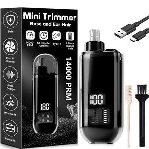 Recortador de Vello Nasal y de Orejas Portátil con Pantalla Digital, Recargable, Indoloro, con Fuente de Alimentación USB, Afeitadora Facial y de Cejas - Product Image 2