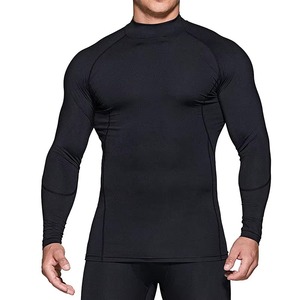 Vente en gros Hauts de gymnastique de compression légers et respirants pour hommes Chemises de sport personnalisées à manches longues et à séchage rapide pour la course à pied de printemps - Product Image 1