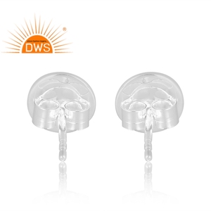 Best Selling <b>Fine</b> Sterling Silver Round <b>Stud</b> <b>Earring</b> Custom Jewelry For Women Gift For Her - Product Image 4