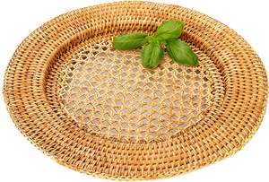 Assiettes de présentation en rotin pour table à manger, sets de table tressés en rotin pour usage quotidien - Product Image 3