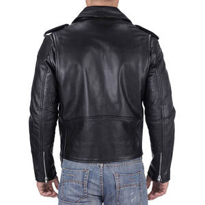 Blouson de motard en cuir pour homme, best-seller, col montant, logo frontal, entièrement personnalisable, haute qualité, couleurs personnalisées, marque privée - Product Image 6