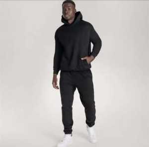 Survêtement 100% coton exquis dans une couleur élégante avec un design uni surdimensionné Combinaison de sport unisexe à la mode - Product Image 3