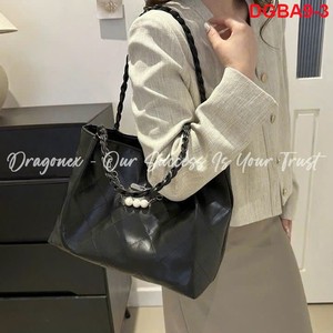 กระเป๋าสะพายผู้หญิงขนาดใหญ่, กระเป๋าสะพายไหล่หนัง PU โซ่หรูหราสไตล์เกาหลีดีไซน์สะดวกสำหรับทำงานช้อปปิ้งโรงเรียน - Product Image 4