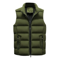Chaleco de Nailon Transpirable para Hombre, Ideal para Otoño e Invierno, Ropa de Abrigo para Exteriores, Chaqueta Cálida Rellena de Poliéster