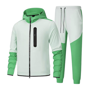 Ensemble de survêtements sportifs pour hommes grandes tailles, 100 % coton, hiver, avec capuche respirante et technique imprimée – Meilleures ventes - Product Image 2