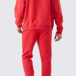 Nuevo diseño bordado personalizado sudaderas con capucha pantalones acampanados apilados Joggers hombres conjuntos apilados chándal - Product Image 6