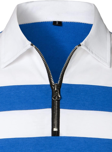 Camisa de Golf Clásica para Hombre, de Manga Larga, en Color Gris Jaspeado, Tejido de Punto, Poliéster/Algodón, de Alta Calidad, con Cierre y Diseño Liso para Bordar - Product Image 3