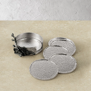 Custom White Orchid <b>Drink</b> <b>Coaster</b> Set Elegant Floral Absorbent Stone <b>Coasters</b> with Holder for Home Wedding or Gift Use - Product Image 2