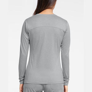 Moda manga larga bajo médico Scrubs camisas estiramiento transpirable mujeres médico enfermería bajo Scrubs camisetas para la venta - Product Image 2