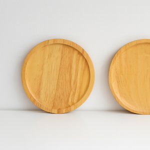 Plato de madera hecho a mano precio de fábrica al por mayor para uso en restaurante bandeja de madera ecológica OEM - Product Image 4