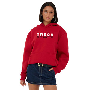 Nouvel Arrivage Sweat à Capuche Oversize 100% Coton pour Femme, Style Streetwear, Tissu Épais, Manches Longues, Épaules Tombantes, Impression Frontale, Automne - Product Image 2