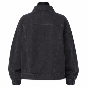 แจ็คเก็ตยีนส์ผู้หญิงคุณภาพพรีเมียม ผ้าถัก ระบายอากาศ กันลม ทรงโอเวอร์ไซส์ สไตล์วินเทจ แจ็คเก็ตยีนส์ลำลอง สตรีทแวร์ - Product Image 6