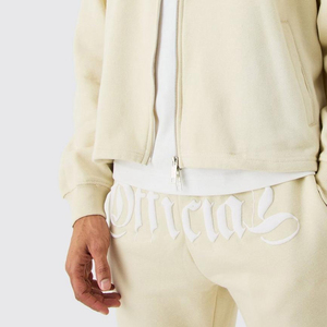 Chándal con cremallera personalizado hecho en fábrica para hombre, chándal de lana de alta calidad, trajes para correr al por mayor, chándal con cremallera para hombre - Product Image 6