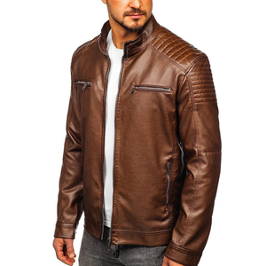 Nouvelle veste en cuir pour homme, veste en cuir noire de haute qualité, veste en cuir de créateur pour garçon, manteau en cuir pour homme - Product Image 4