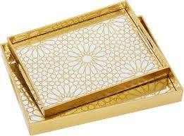 Bandeja Decorativa de Madera Esmaltada, Elegante Bandeja de Mesa para el Hogar - Product Image 6