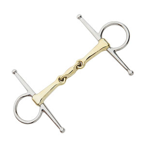 Boquilla de cobre con doble articulación para mejilla completa de 145mm | Tachuela de equitación de entrenamiento ecuestre de acero inoxidable - Product Image 6