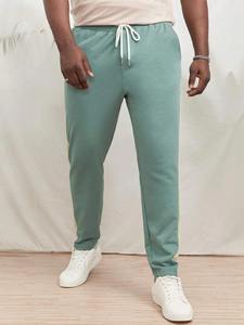 Pantalon de jogging léger en molleton de coton pour hommes Pantalon de survêtement taille moyenne sur mesure avec cordon de serrage réglable Pantalon de survêtement décontracté - Product Image 5