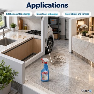 Detergente Spray Smacchiatore Olio per Pietra 500ml pH Neutro per Granito, Marmo, Cemento, Rimuovi Macchie di Grasso per Garage, OEM, Ingrosso - Product Image 3