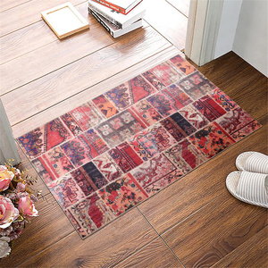 Tapis d'intérieur lavable Netline Home Depot Kilim Red Medallion Patchwork Design 1306 - Product Image 5