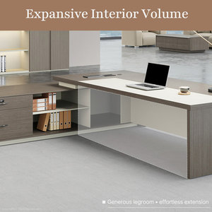 <b>L</b>-<b>Shaped</b> Executive <b>Desk</b> with Digital Lock Engineered Wood for Bedroom <b>DESK</b>-0025 - Product Image 5