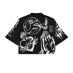 Camiseta gráfica religiosa de gran tamaño 100% informal personalizada OEM para hombre 180-220 Gsm Jersey Sublimación de tela o serigrafía - Product Image 2