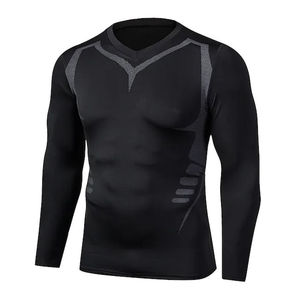 Vente en gros de chemises de compression de gymnastique pour hommes conception longue et ajustée Produit le plus vendu pour OEM - Product Image 6