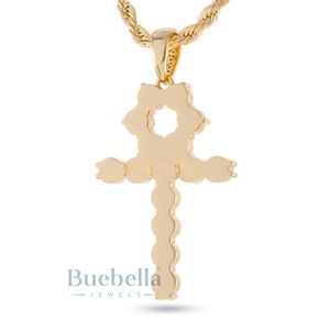 Luxe Hommes Rappeur Style Diamant Bling Bijoux Nom Personnalisé Iced Tennis Ankh Pendentif Collier Cubain Moissanite Pendentifs Charmes - Product Image 2